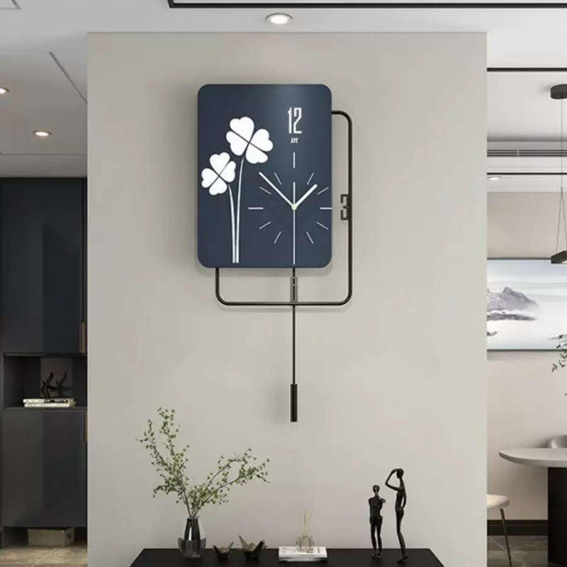 Luxury Lifestyle Aesthetics - Zegar ścienny w minimalistycznym chińskim stylu,