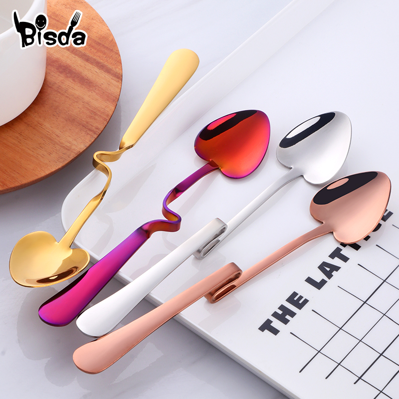 Gold Cutlery Flatware - Do zawieszenia filiżanki łyżeczka do kawy