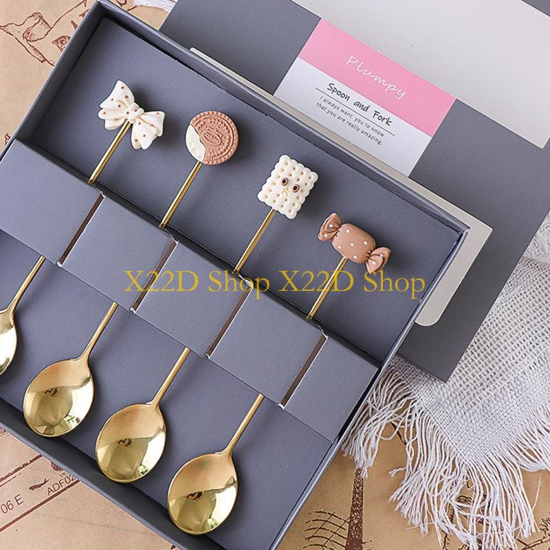 Gold Cutlery Flatware - X22D Nierdzewna łyżka deserowa z powłoką