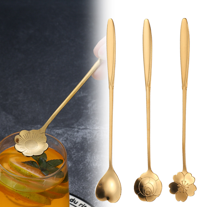 Gold Cutlery Flatware - Łyżeczka do kawy ze stali nierdzewnej