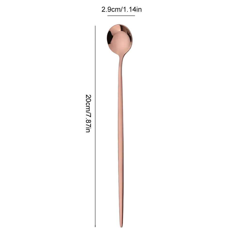 6-częściowa łyżka do lodu z dł – Gold Cutlery Flatware recenzja i cena