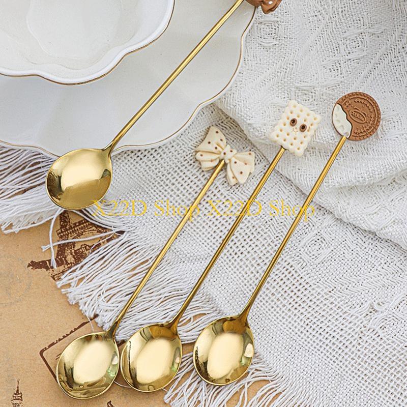 X22D Nierdzewna łyżka deserowa – Gold Cutlery Flatware recenzja i cena