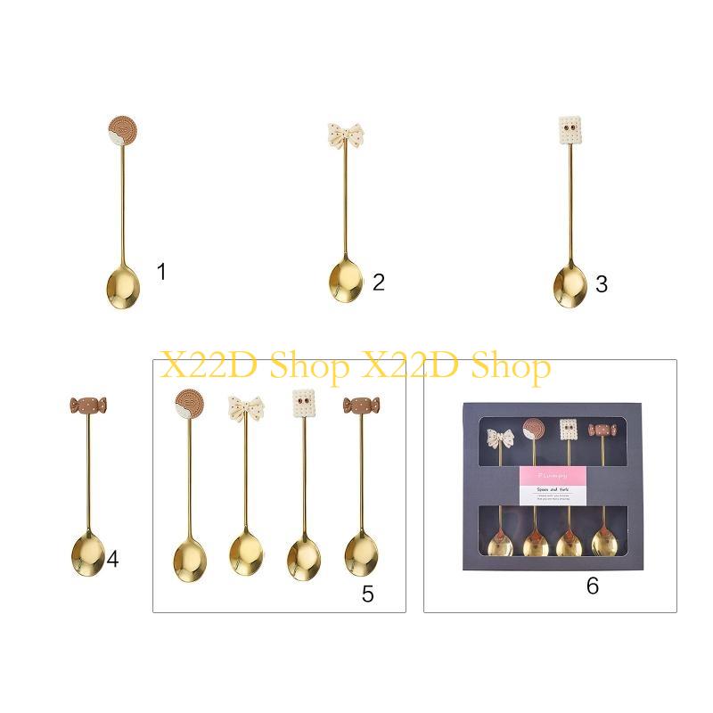X22D Nierdzewna łyżka deserowa – Gold Cutlery Flatware recenzja i cena