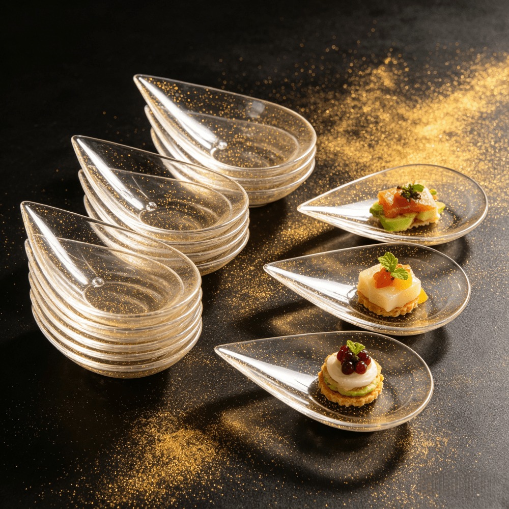 50 szt. jednorazowych łyżeczek – Gold Cutlery Flatware recenzja i cena