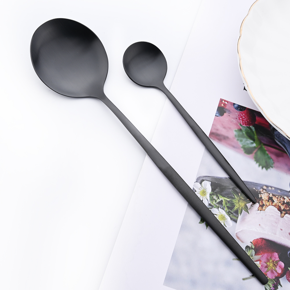 Drmfiy czarny uchwyt złoty zes – Gold Cutlery Flatware recenzja i cena