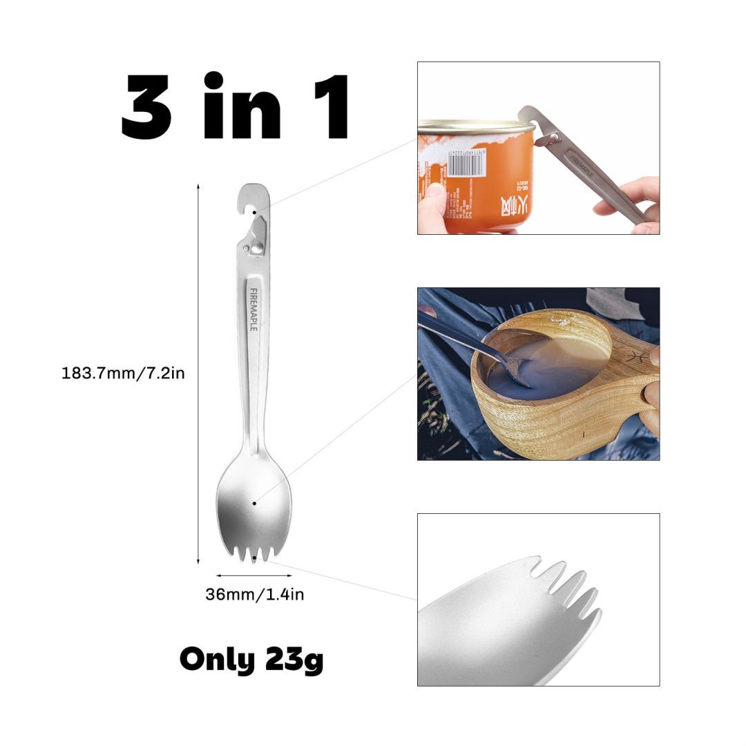 Ogień Maple tytanu Spork z wie – Gold Cutlery Flatware recenzja i cena